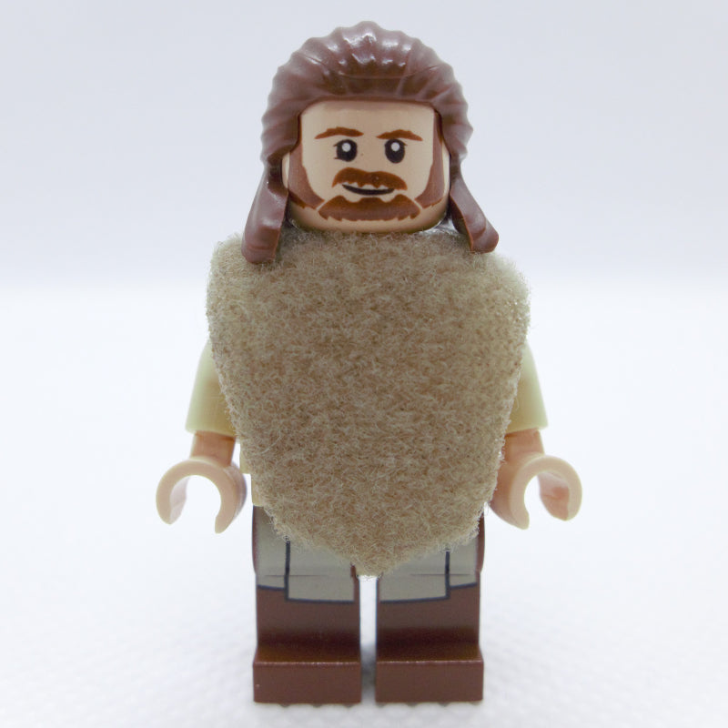 fig-004135 – Qui-Gon Jinn, Printed Reddish Brown Legs, Poncho