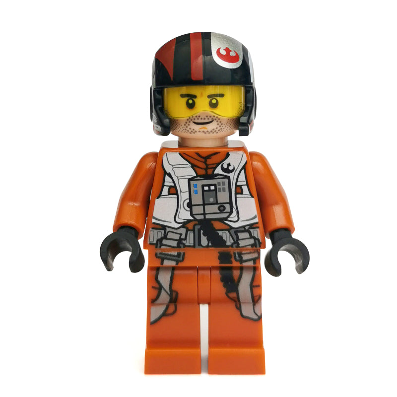 fig-004156 – Poe Dameron, Dark Orange Pilot Outfit, Helmet with Visor