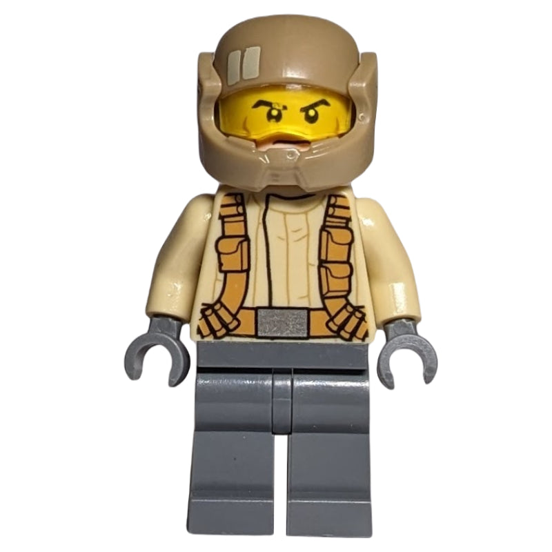 fig-004200 – Resistance Soldier, Dark Tan Helmet, Tan Shirt, Cheek Lines