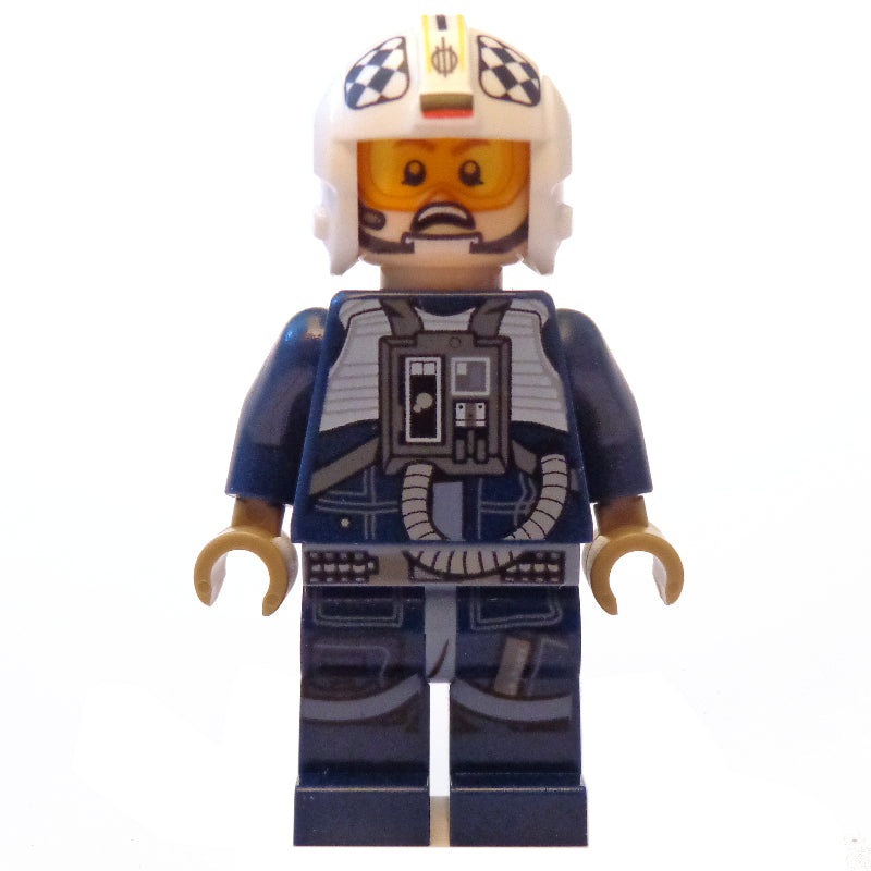 fig-004217 – Rebel Pilot U-wing / Y-wing, Dark Blue Flight Suit, Black and White Checks on Helmet