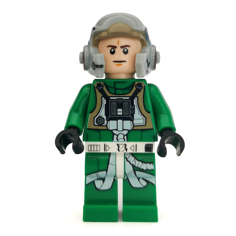 fig-004247 – Rebel Pilot A-wing, Green Uniform, White Pupils
