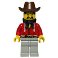 fig-004364 – Bandit - Western, Red Shirt, Black Handkerchief, Brown Hat