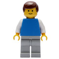 fig-004385 – Man - Blue Shirt, White Arm, Light Gray Legs