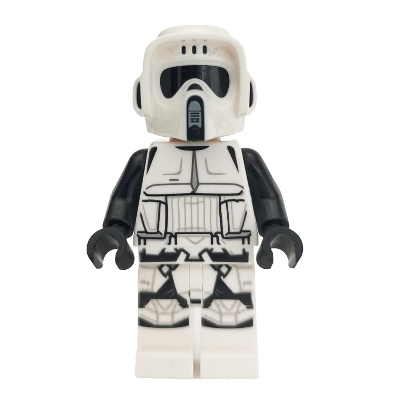 fig-004410 – Scout Trooper, Dual Molded White and Black Helmet, Open Mouth