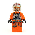 fig-004412 – Luke Skywalker, Orange Rebel Pilot Outfit, Light Bluish Gray Hips, Black Hands, Printed Visor