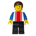 fig-004468 – Man - White Torso with Blue/Red Stripes, Black Legs