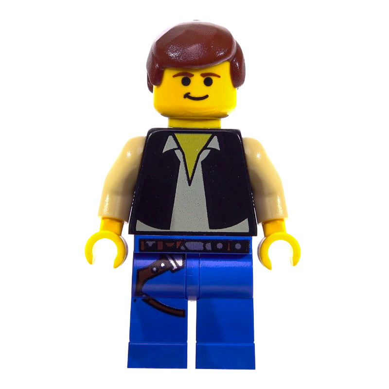 fig-004498 – Han Solo, Black Vest, Yellow Skin, Blue Legs (3626c Head)