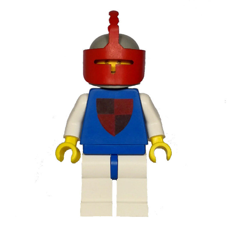 fig-004515 – Knight (Quartered Shield) - White Legs, Red Visor