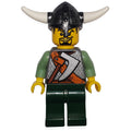 fig-004670 – Viking Warrior - Armour, Battle Axe on Torso, Sand Green Arms, Dark Green Legs