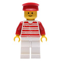fig-004690 – Man - Red/White Striped Shirt, Red Arms, White Legs, Red Hat