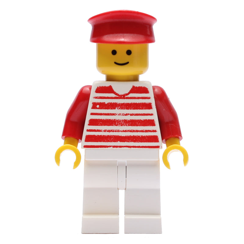 fig-004690 – Man - Red/White Striped Shirt, Red Arms, White Legs, Red Hat