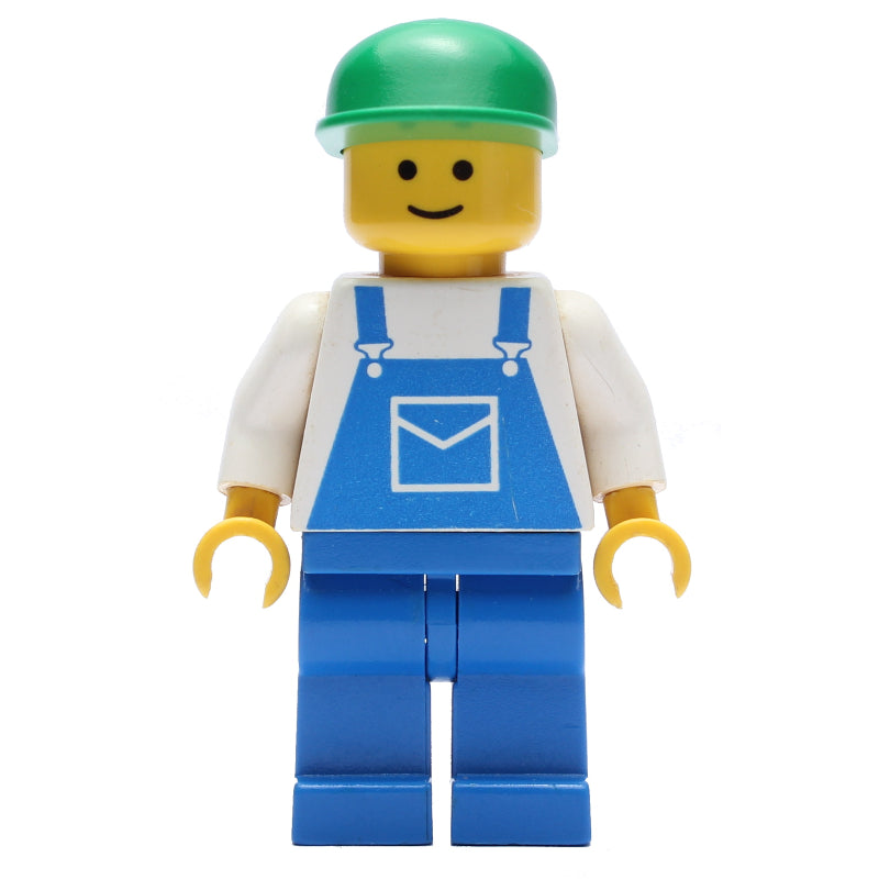 fig-004693 – Man - White Torso, Blue Overall, Green Cap