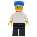 fig-004695 – Man - White Torso, Black Legs, Blue Cap