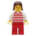 fig-004700 – Woman - Red/White Striped Shirt, White Arms, Red Legs (3626b Head)