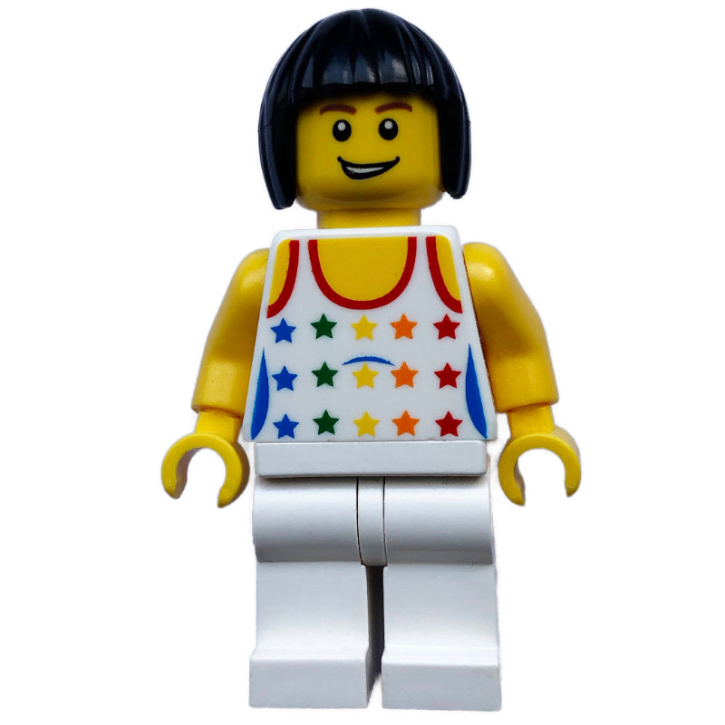 fig-004769 – Woman - White Shirt with Stars, White Legs