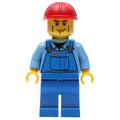 fig-004775 – Worker - Medium Blue Torso, Blue Overall, Red Helmet