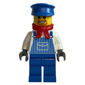 fig-004780 – Train Machinist - White Torso, Blue Overall, Blue Hat, Red Scarf