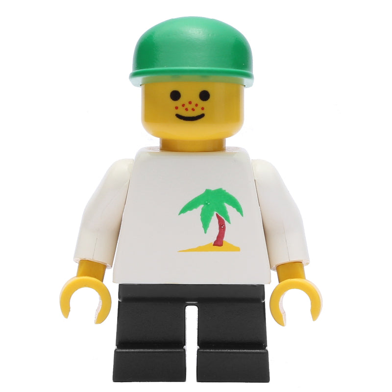 fig-004786 – Kid - White Torso, Green Legs, Green Cap