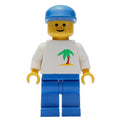 fig-004803 – Man - White Torso with Palmtree, Blue Legs, Blue Cap