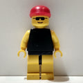 fig-004804 – Man - Black Shirt, Yellow Legs, Red Cap