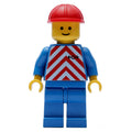 fig-004810 – Train Worker - Red/White Shirt, Blue Legs, Red Helmet