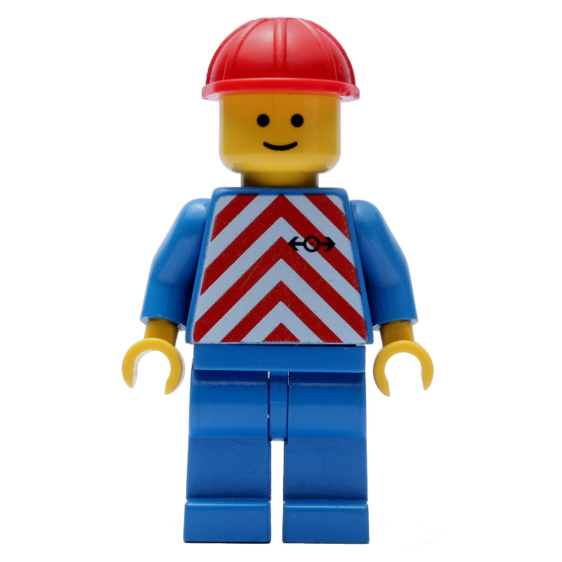 fig-004810 – Train Worker - Red/White Shirt, Blue Legs, Red Helmet