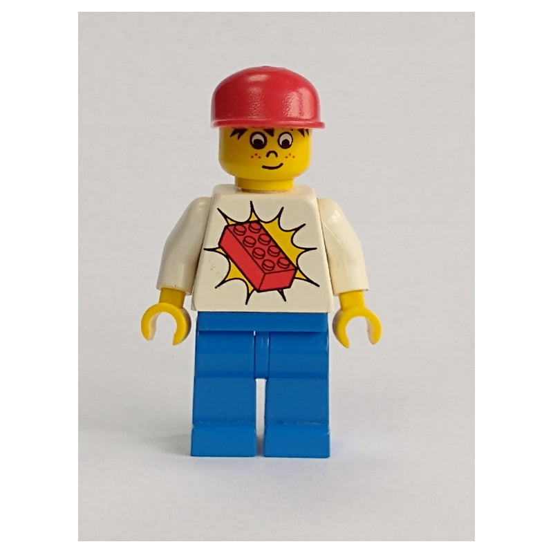 fig-004811 – Man - White Torso with Red Brick, Blue Legs, Red Cap