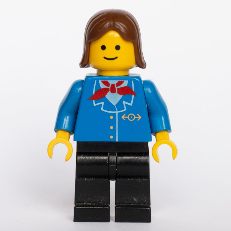 fig-004825 – Train Worker - Blue Jacket, Black Legs, Female