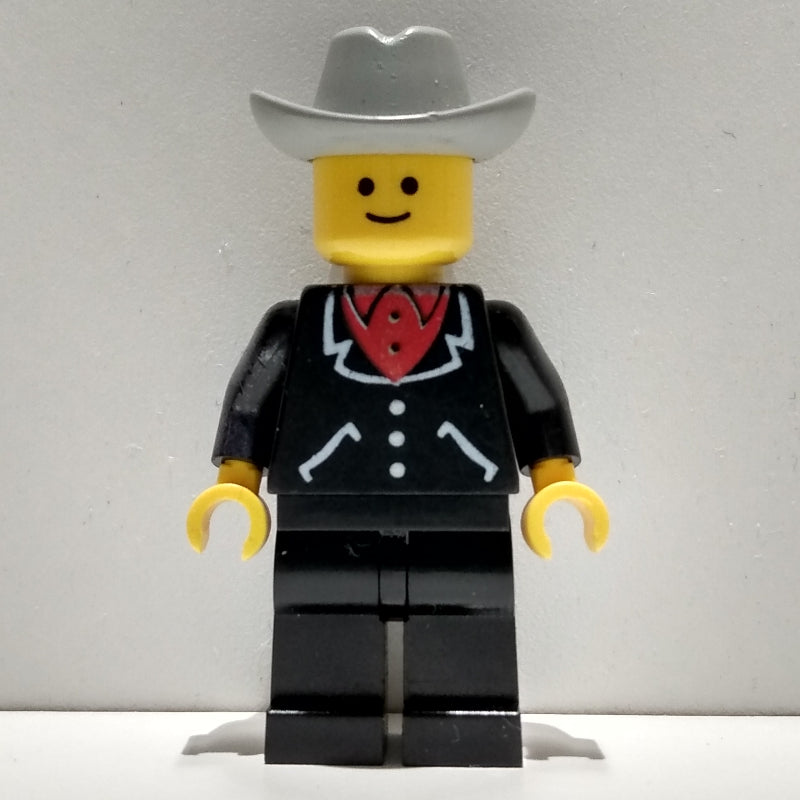 fig-004827 – Man - Black Suit, Light Bluish Gray Cowboy Hat