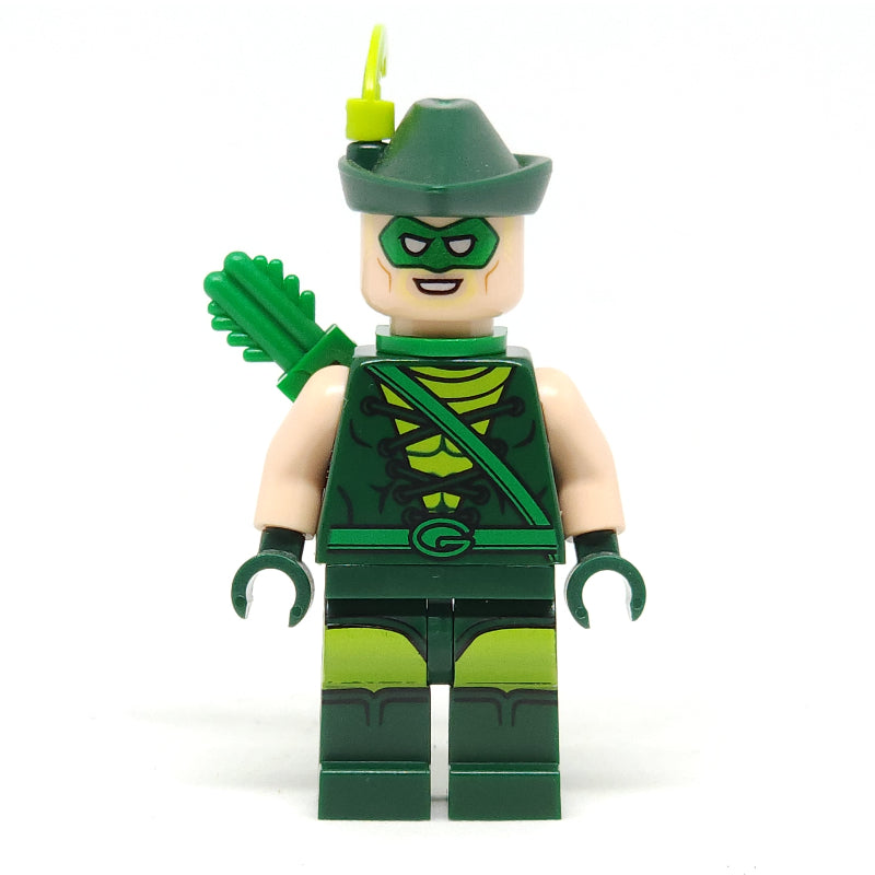 fig-004879 – Green Arrow with Dark Green Hat with Lime Feather