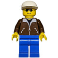 fig-004906 – Man - Brown Jacket, Blue Legs, White Cap