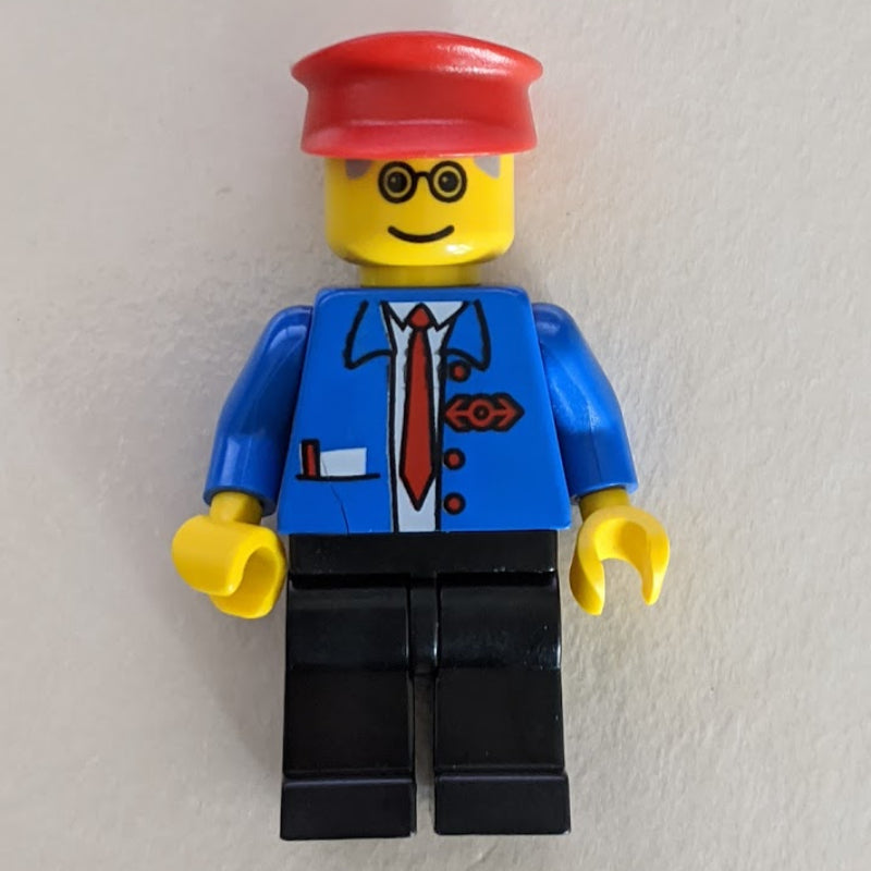 fig-004908 – Train Employee - Blue Torso, Black Legs, Red Hat