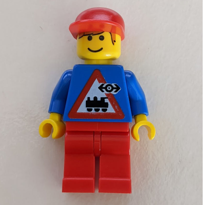fig-004909 – Train Employee - Blue Torso, Red Legs, Red Cap