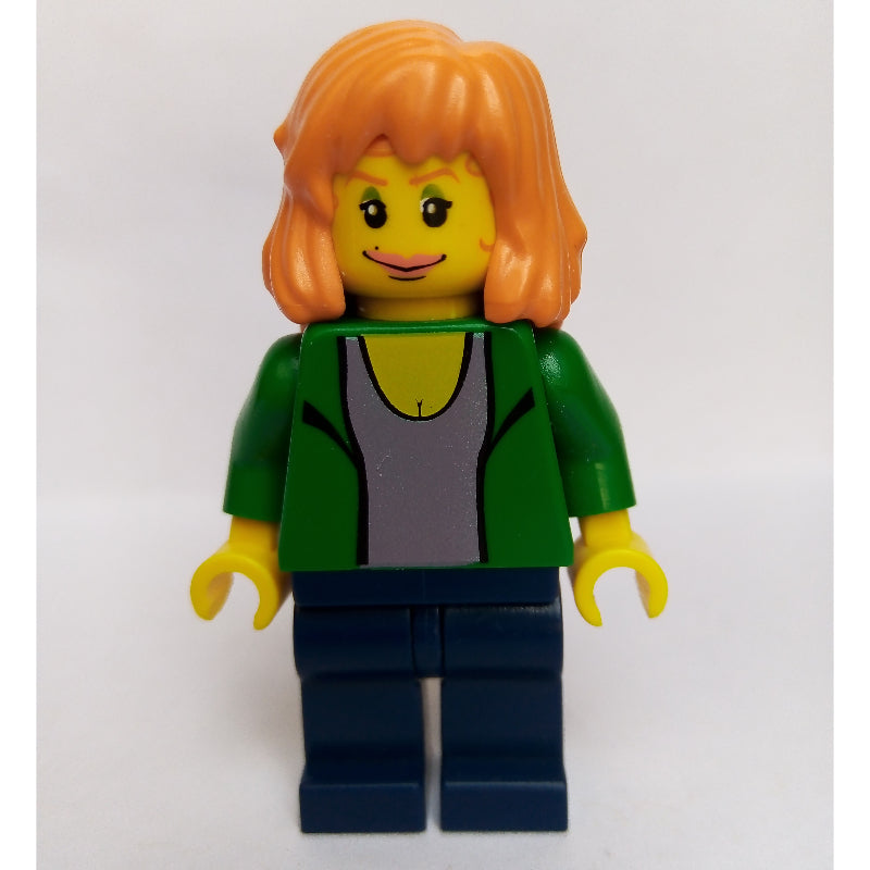 fig-004923 – Mary Jane with Green Jacket and Light Violet Shirt