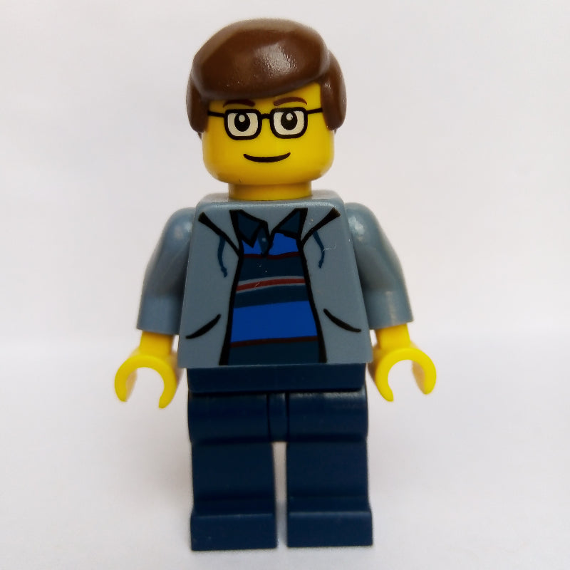 fig-004925 – Peter Parker in Sand Blue Jacket with Blue and Dark Blue Striped Shirt