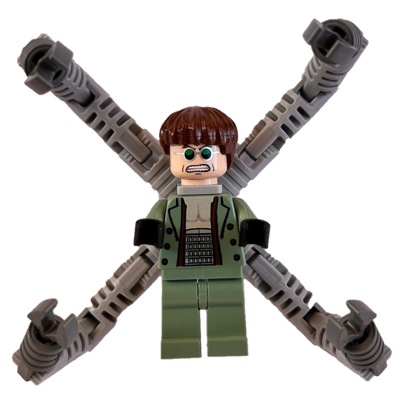 fig-004953 – Dr. Octopus / Doc Ock with Green Glasses and Sand Green Suit with Clenched Teeth
