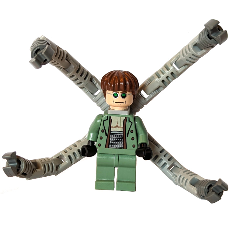 fig-004958 – Dr. Octopus / Doc Ock with Green Glasses and Sand Green Suit with Closed Mouth