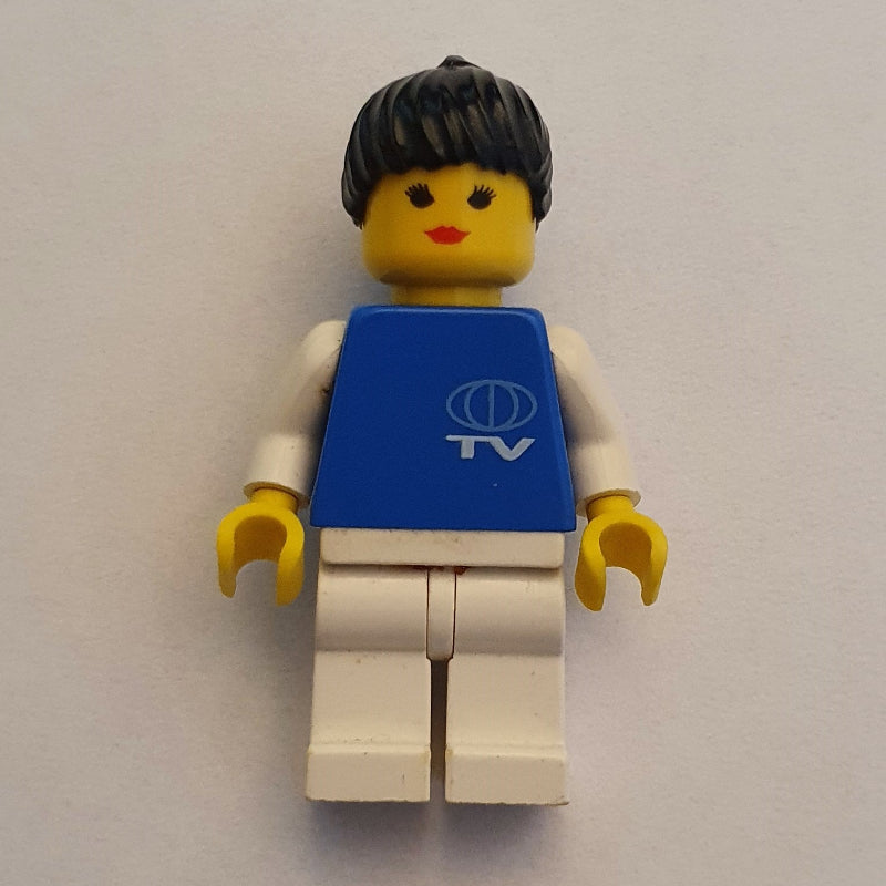 fig-004962 – TV Worker - Blue Torso, White Legs, Female