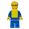 fig-004973 – Man - Blue Torso, Blue Legs, Yellow Helmet, Yellow Vest