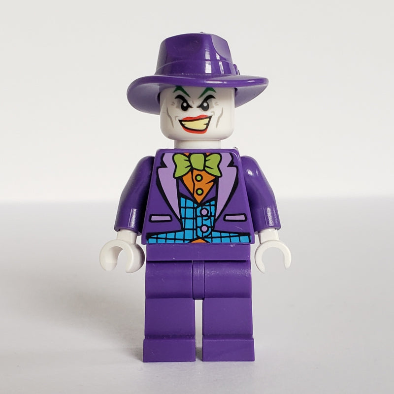 fig-005011 – The Joker with Lime Bow Tie and Wide Brim Dark Purple Hat