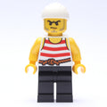 fig-005085 – Pirate - Red Stripes, Black Legs, White Bandana
