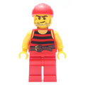 fig-005088 – Pirate - Red Stripes, Red Legs, Red Bandana