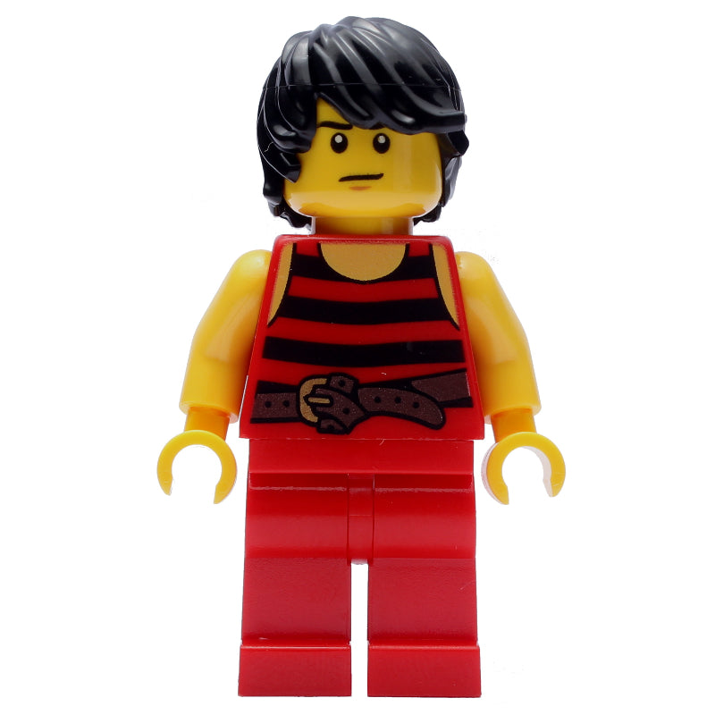 fig-005090 – Pirate - Red Stripes, Red Legs, Brown Crow's Feet