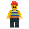 fig-005095 – Pirate - Blue Stripes, Black Legs, Red Bandana