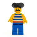 fig-005096 – Pirate - Blue Stripes, Blue Legs, Black Tricorne