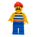 fig-005099 – Pirate - Blue Stripes, Blue Legs, Red Bandana, Gold Belt Buckle, 3626b
