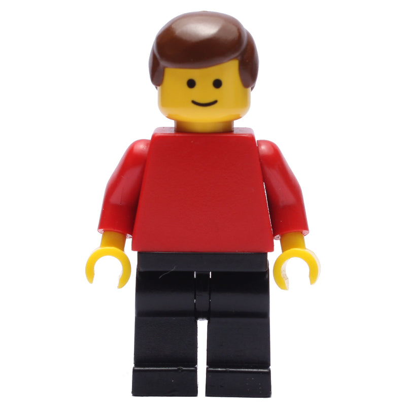 fig-005100 – Man - Red Torso, Black Legs Brown Hair