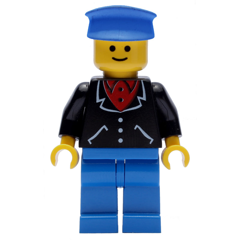 fig-005106 – Man - Black Jacket, Blue Legs, Blue Hat