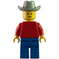 fig-005117 – Man - Red Torso, Blue Legs, Light grey Cowboy Head