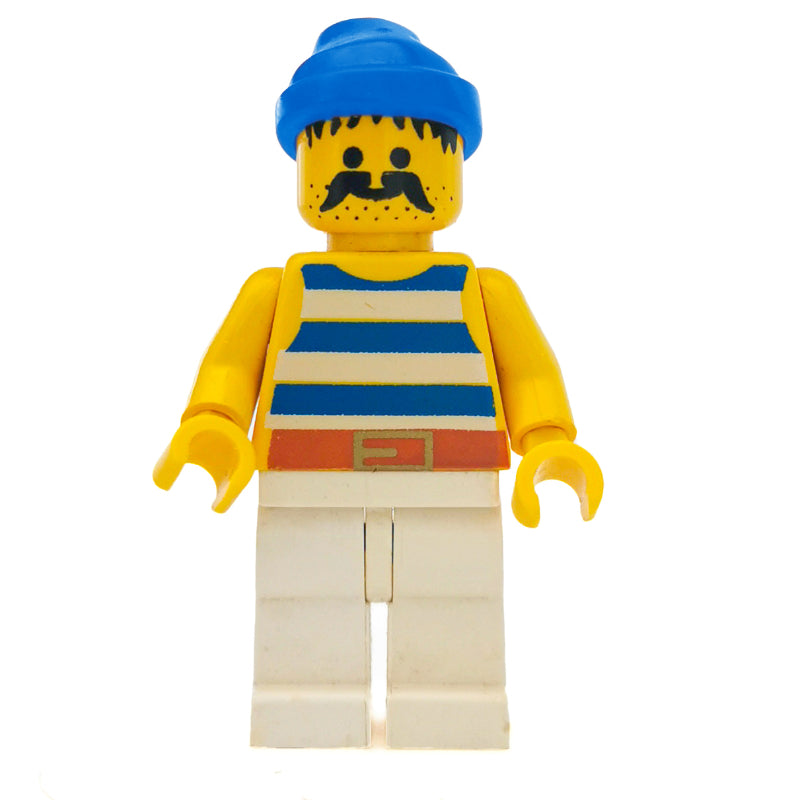 fig-005118 – Pirate - Blue Stripes, White Legs, Blue Bandana
